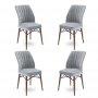 HANAH HOME Set 4 stolice Flex Grey Brown - slika 1
