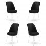 HANAH HOME Set 4 stolice Dexa Black White - slika 1