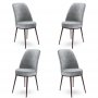HANAH HOME Set 4 stolice Dexa Grey Brown - slika 1