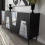 HANAH HOME Komoda Venice Black Fume - slika 4