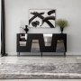 HANAH HOME Komoda Venice Black Fume - slika 1
