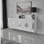 HANAH HOME Komoda Dubai White Silver - slika 2