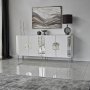 HANAH HOME Komoda Dubai White Silver - slika 3