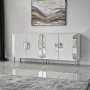 HANAH HOME Komoda Dubai White Silver - slika 4