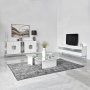 HANAH HOME Komoda Dubai White Silver - slika 5