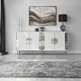 HANAH HOME Komoda Dubai White Silver - slika 1