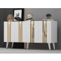 HANAH HOME Komoda Isil White Gold - slika 2