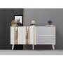 HANAH HOME Komoda Isil White Gold - slika 3