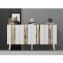 HANAH HOME Komoda Isil White Gold - slika 1