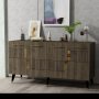 HANAH HOME Komoda Moda Walnut Gold - slika 2