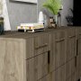 HANAH HOME Komoda Moda Walnut Gold - slika 3