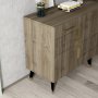 HANAH HOME Komoda Moda Walnut Gold - slika 4