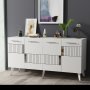 HANAH HOME Komoda Moda White Silver - slika 2