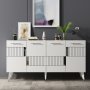 HANAH HOME Komoda Moda White Silver - slika 1