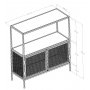 HANAH HOME Komoda Tatu Black - slika 4