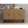 HANAH HOME Komoda Ahart Sapphire Oak Gold - slika 1