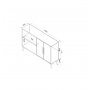 HANAH HOME Komoda Hartın Sapphire Oak Gold - slika 5