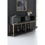 HANAH HOME Komoda Lord Anthracite Gold - slika 2