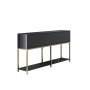 HANAH HOME Komoda Lord Anthracite Gold - slika 3