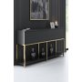 HANAH HOME Komoda Lord Anthracite Gold - slika 1