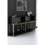 HANAH HOME Komoda Lord Black Gold - slika 2