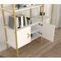 HANAH HOME Polica za knjige Santana White Gold - slika 4