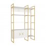 HANAH HOME Polica za knjige Santana White Gold - slika 5