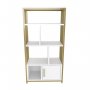 HANAH HOME Polica za knjige Valero White Gold - slika 4