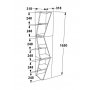 HANAH HOME Polica za knjige Arrow Black Walnut - slika 5