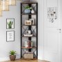 HANAH HOME Polica za knjige Logan 5 Brown - slika 1
