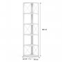 HANAH HOME Polica za knjige Logan 5 White - slika 5