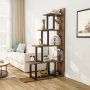 HANAH HOME Polica za knjige Step Brown - slika 1