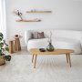 HANAH HOME Zidna polica Wavy 2 Oak - slika 1