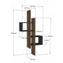 HANAH HOME Zidna polica Emse Oak Anthracite - slika 5