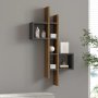HANAH HOME Zidna polica Emse Oak Anthracite - slika 1