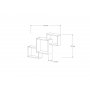 HANAH HOME Zidna polica Silver Walnut - slika 4