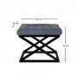 Atelier del Sofa Tabure Capraz Black Blue - slika 2