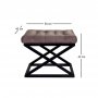 Atelier del Sofa Tabure Capraz Black Brown - slika 2
