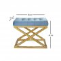 Atelier del Sofa Tabure Capraz Gold Turquoise - slika 2