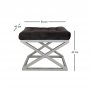 Atelier del Sofa Tabure Capraz Silver Black - slika 2