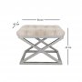 Atelier del Sofa Tabure Capraz Silver Cream - slika 2