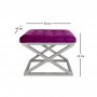 Atelier del Sofa Tabure Capraz Silver Fuchsia - slika 2