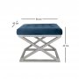 Atelier del Sofa Tabure Capraz Silver Navy Blue - slika 2