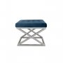 Atelier del Sofa Tabure Capraz Silver Navy Blue - slika 1