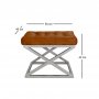 Atelier del Sofa Tabure Capraz Silver TerraCota - slika 2