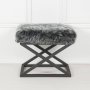 Atelier del Sofa Tabure Capraz Plush Black Grey - slika 1