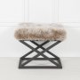 Atelier del Sofa Tabure Capraz Plush Black Grey v2 - slika 1