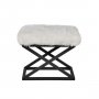 Atelier del Sofa Tabure Capraz Plush Black White - slika 2