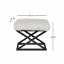 Atelier del Sofa Tabure Capraz Plush Black White - slika 3