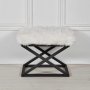 Atelier del Sofa Tabure Capraz Plush Black White - slika 1